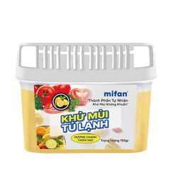 Hộp gel khử mùi tủ lạnh hương chanh Mifan Renewll 150gr