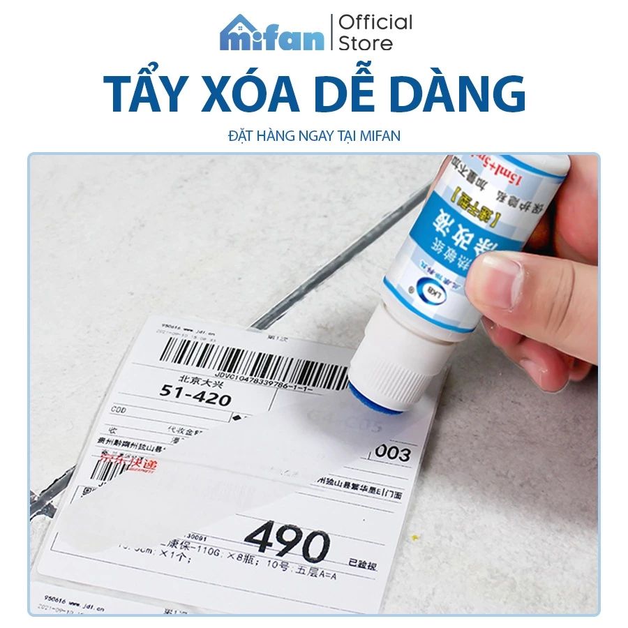 Chai Tẩy Mực In Nhiệt Che Tên Sản Phẩm LKB 20ml