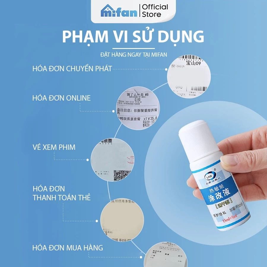 Chai Tẩy Mực In Nhiệt Che Tên Sản Phẩm LKB 20ml