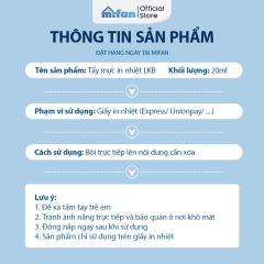 Chai Tẩy Mực In Nhiệt Che Tên Sản Phẩm LKB 20ml