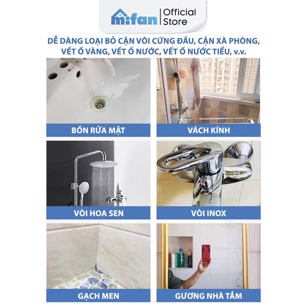 Kem Tẩy Nhà Tắm Đa Năng Mifan Oxipower