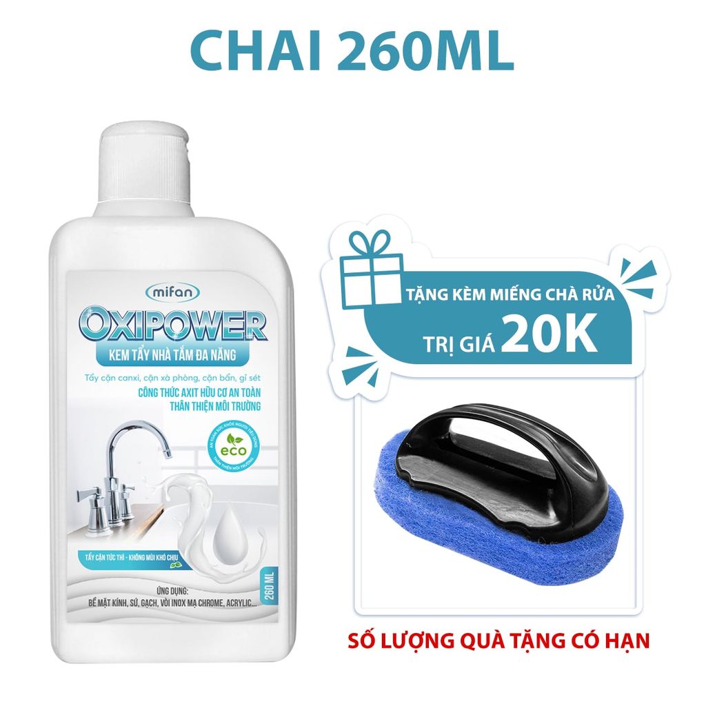 Kem Tẩy Nhà Tắm Đa Năng Mifan Oxipower