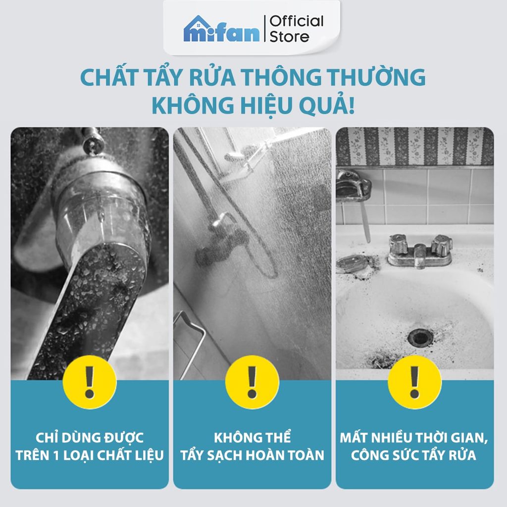 Kem Tẩy Nhà Tắm Đa Năng Mifan Oxipower