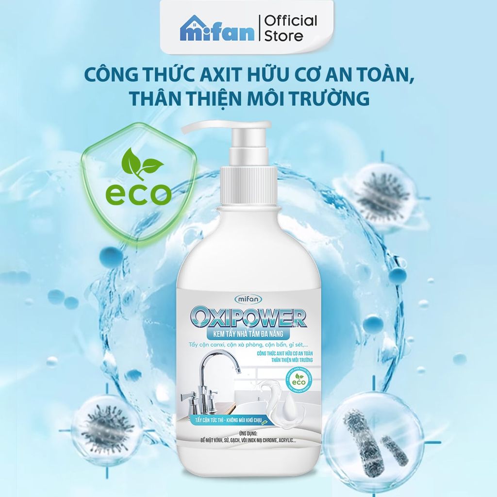 Kem Tẩy Nhà Tắm Đa Năng Mifan Oxipower