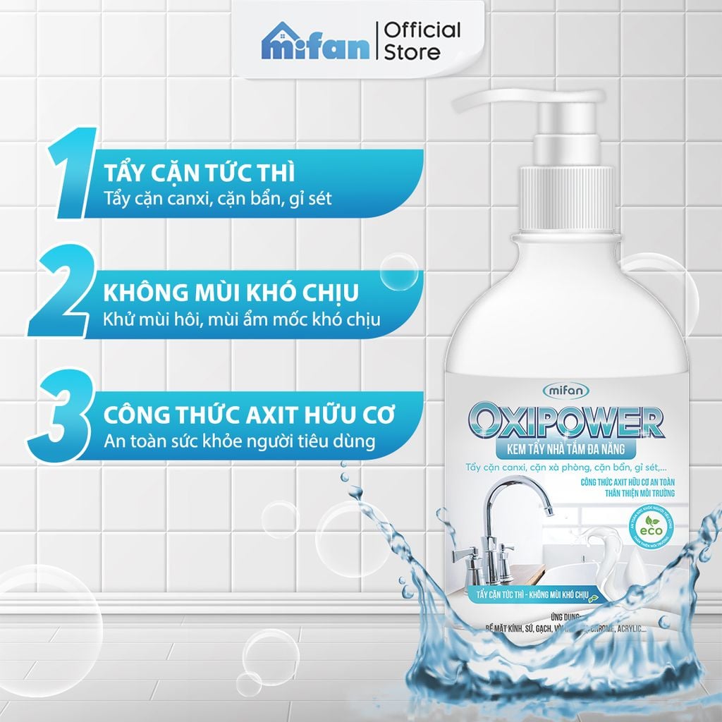 Kem Tẩy Nhà Tắm Đa Năng Mifan Oxipower
