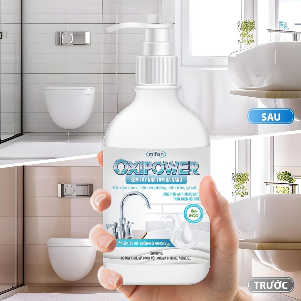 Kem Tẩy Nhà Tắm Đa Năng Mifan Oxipower