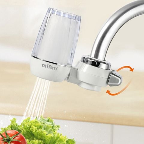 Bộ Lọc Nước Đầu Vòi Lõi Gốm MIFAN Inox 304 Tăng Áp 3 Chế Độ