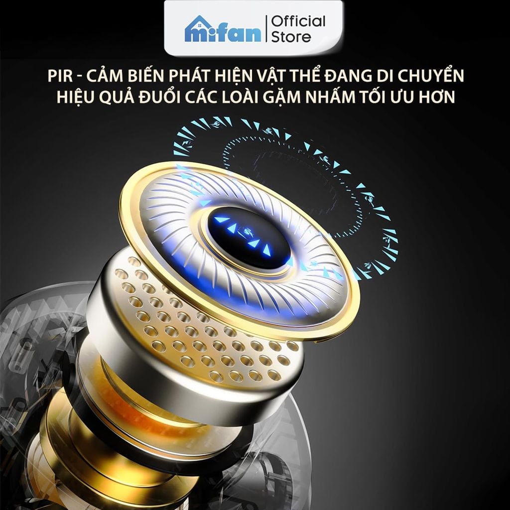 Máy Đuổi Chuột Cao Cấp Mifan SmartWave Pro 360°