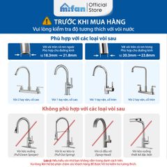 Bộ Lọc Nước Đầu Vòi Lõi Gốm MIFAN Inox 304 Tăng Áp 3 Chế Độ