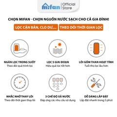 Bộ Lọc Nước Đầu Vòi Lõi Gốm MIFAN Inox 304 Tăng Áp 3 Chế Độ