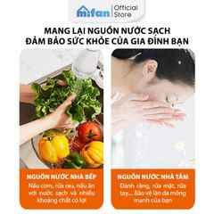 Bộ Lọc Nước Đầu Vòi Lõi Gốm MIFAN Inox 304 Tăng Áp 3 Chế Độ