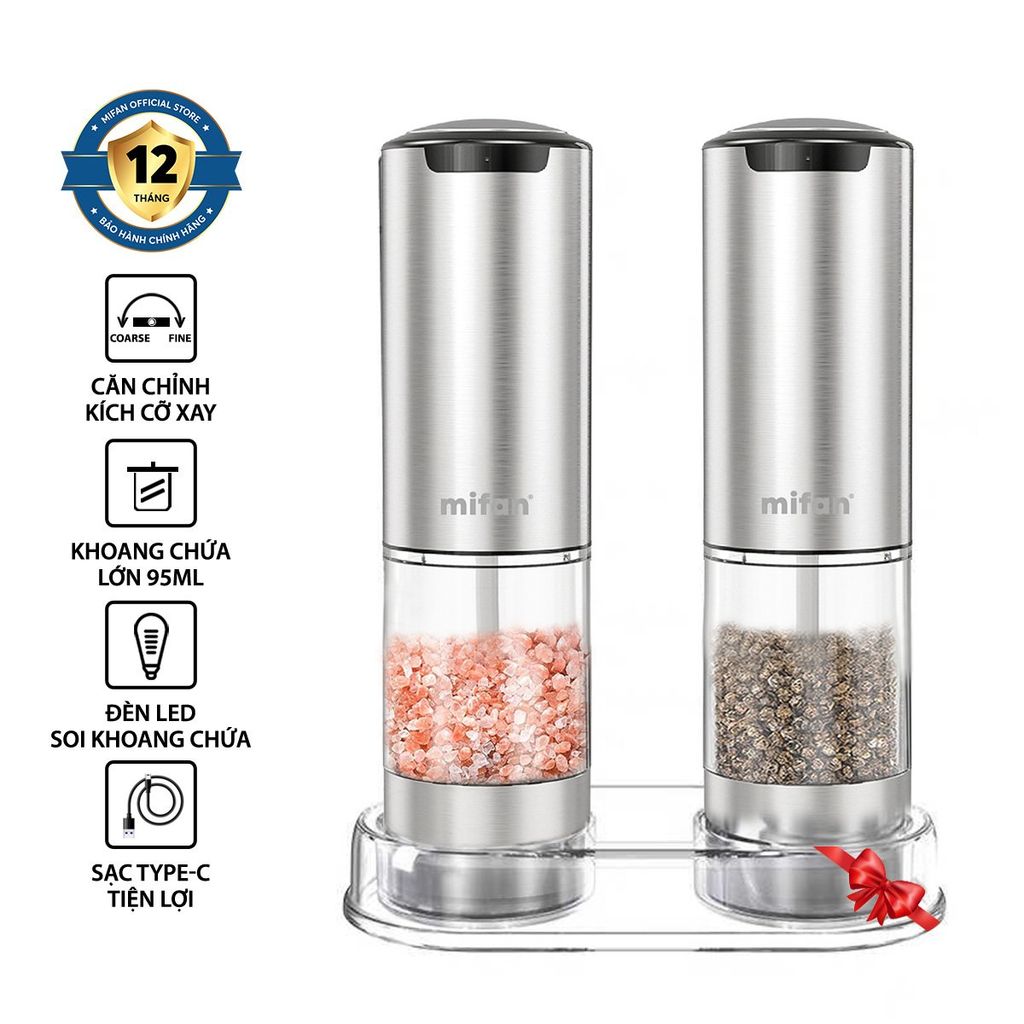 Máy Xay Tiêu Muối Tự Động Mifan Pepper Grinder
