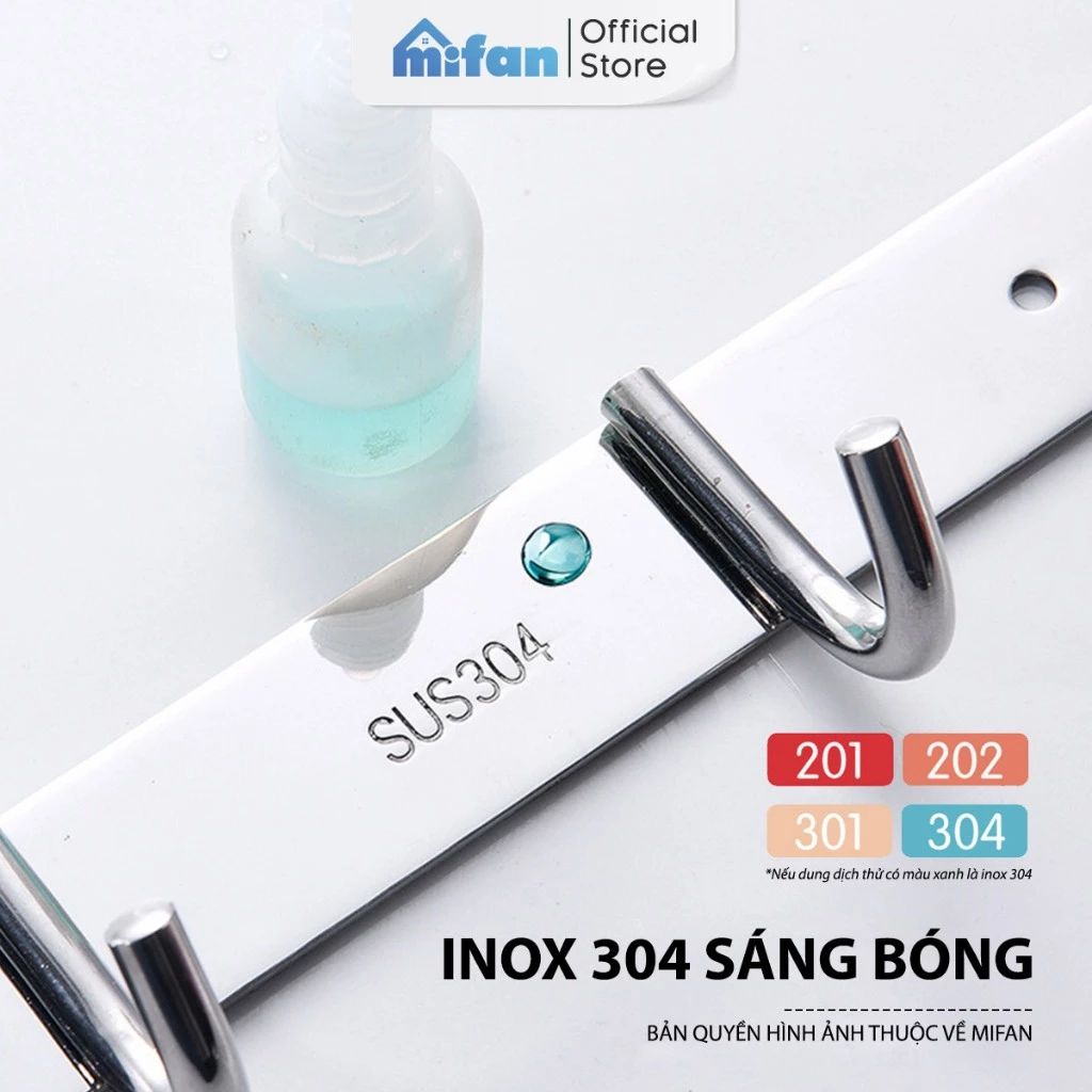 Móc Dán Tường Treo Quần Áo Inox 304 Cao Cấp MIFAN