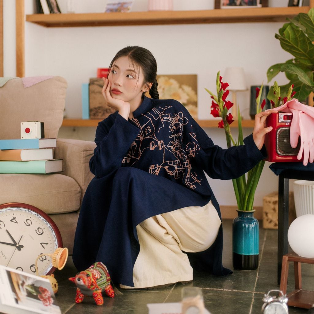 ÁO DÀI MÁI NHÀ - CAD24