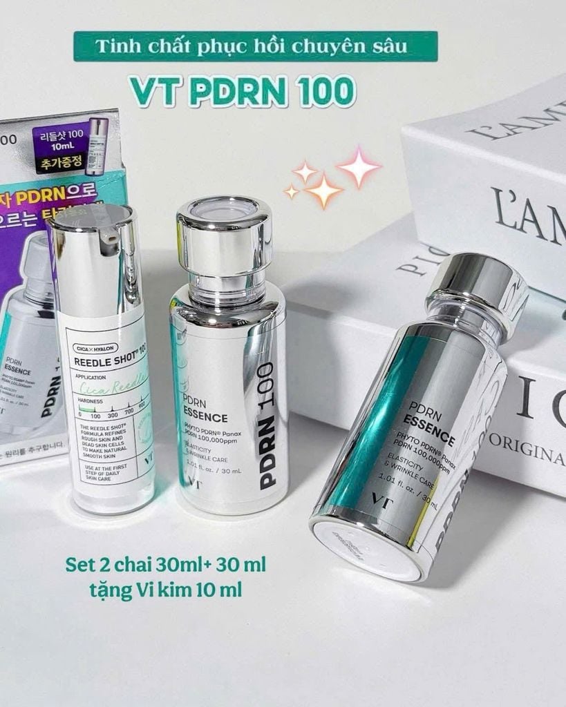Tinh chất VT PDRN ESSENCE 100 (SET 30ML + 30ML + VI KIM 10ML)