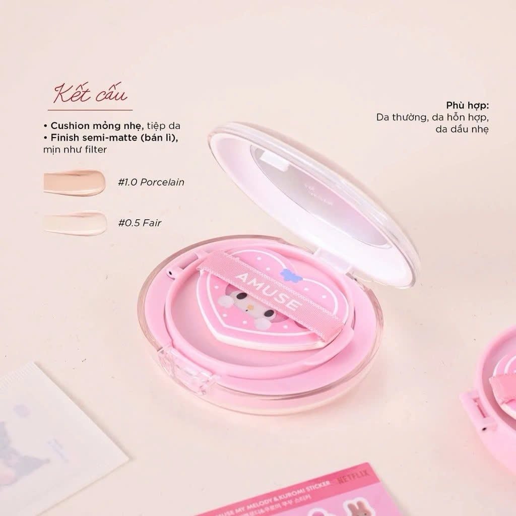 SET CUSHION AMUSE X MY MELODY CERAMIC SKIN PERFECTOR