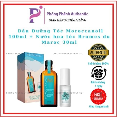 SET DƯỠNG TÓC MOROCCANOIL 100ML + NƯỚC HOA TÓC BRUMES DU MAROC 30ML