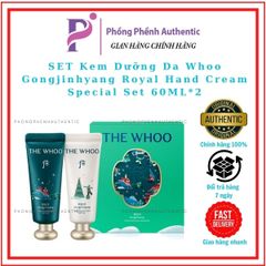 SET KEM DƯỠNG DA TAY WHOO GONGJINHYANG ROYAL HAND CREAM SPECIAL SET 2 TUÝP * 60ML