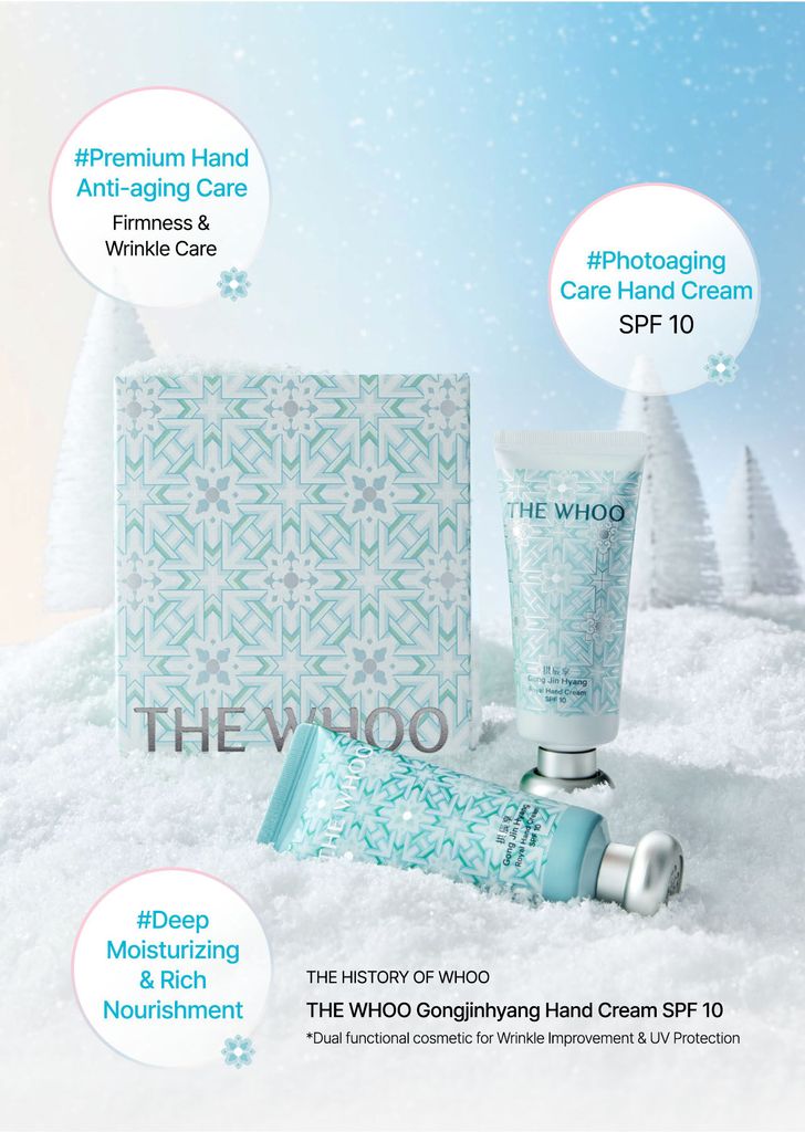 SET KEM DƯỠNG DA TAY WHOO GONGJINHYANG ROYAL HAND CREAM SPECIAL SET 2 TUÝP * 60ML