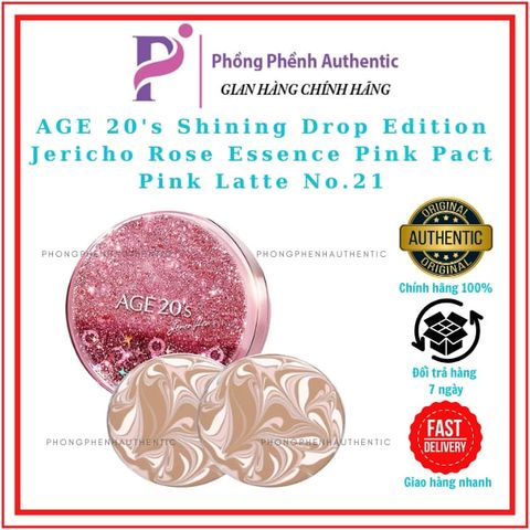 AGE 20's Shining Drop Edition Jericho Rose Essence Pink Pact Pink Latte No.21