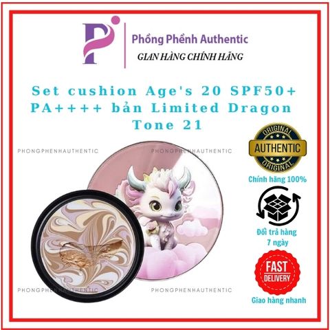 SET CUSHION AGE'S 20 SPF 50+ PA++++ DRAGON LIMITED EDITION