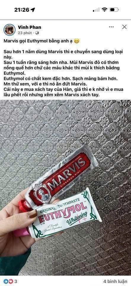 KEM ĐÁNH RĂNG EUTHYMOL ORIGINAL/SENSIVTIVE TOOTHPASTE 106G