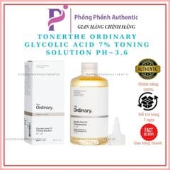 Nước hoa hồng The Ordinary Glycolic Acid 7% Toning Solution pH~3.6 Chai 240ml