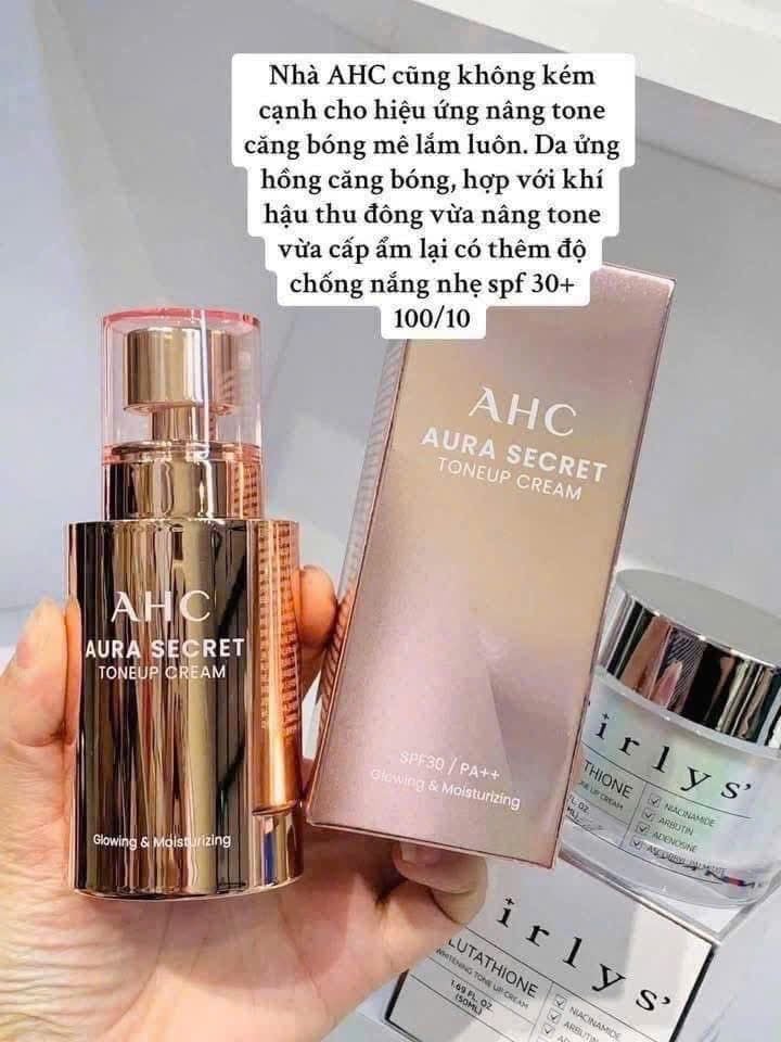 KEM DƯỠNG ẨM VÀ LÀM SÁNG DA AHC AURA SECRET TONE UP SPF30 PA++