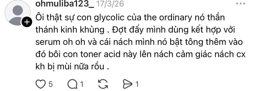 Nước hoa hồng The Ordinary Glycolic Acid 7% Toning Solution pH~3.6 Chai 240ml