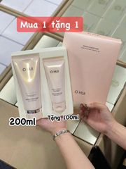 SET SỮA RỬA MẶT DƯỠNG ẨM OHUI MIRACLE MOISTURE CLEANSING FOAM 200+100ML