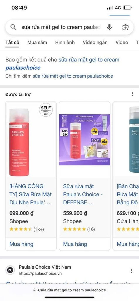 SỮA RỬA MẶT PAULA'S CHOICE DEFENSE HYDRATING GEL-TO-CREAM CLEANSER 198ML