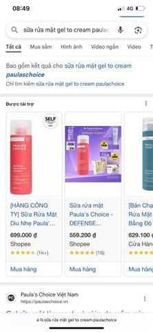 SỮA RỬA MẶT PAULA'S CHOICE DEFENSE HYDRATING GEL-TO-CREAM CLEANSER 198ML