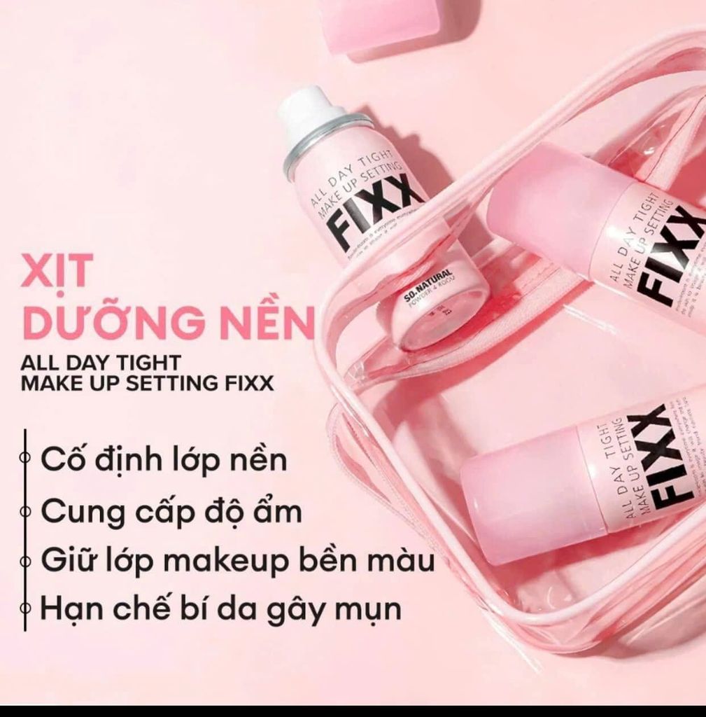 XỊT KHOÁ NỀN SO NATURAL MAKE UP SETTING FIXX ALL DAY TIGHT 35ML