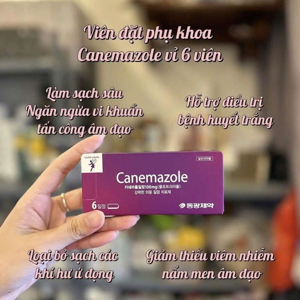 VIÊN ĐẶT PHỤ KHOA CANEMAZOLE HÀN QUỐC