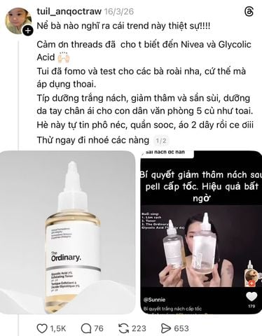 Nước hoa hồng The Ordinary Glycolic Acid 7% Toning Solution pH~3.6 Chai 240ml