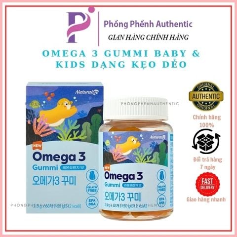 VIÊN BỔ SUNG OMEGA 3 CHO BÉ NATURALIZE DẠNG KẸO DẺO