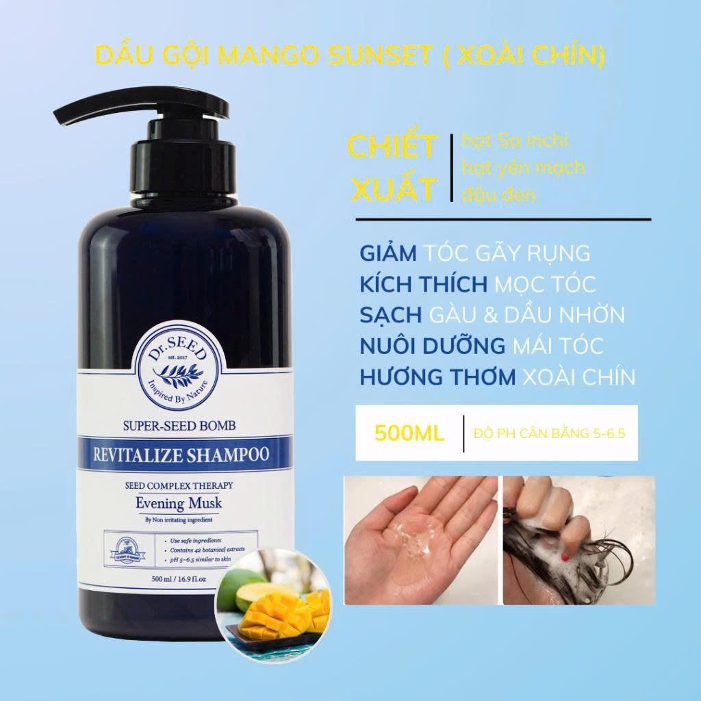 Bộ dầu gội, dầu xả Dr.SEED Evening Musk 500ml Hàn Quốc
