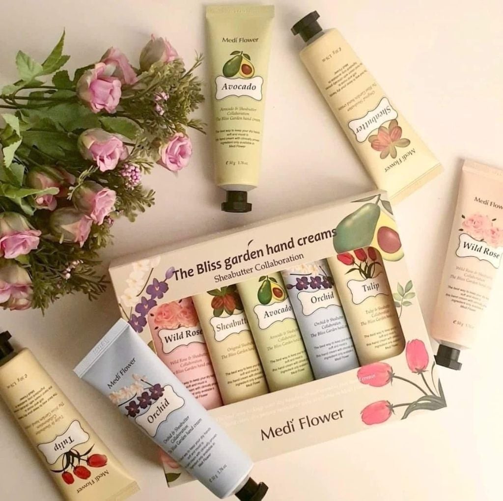 SET KEM TAY HƯƠNG HOA CỎ MEDI FLOWER 5 TUÝP 50G*5