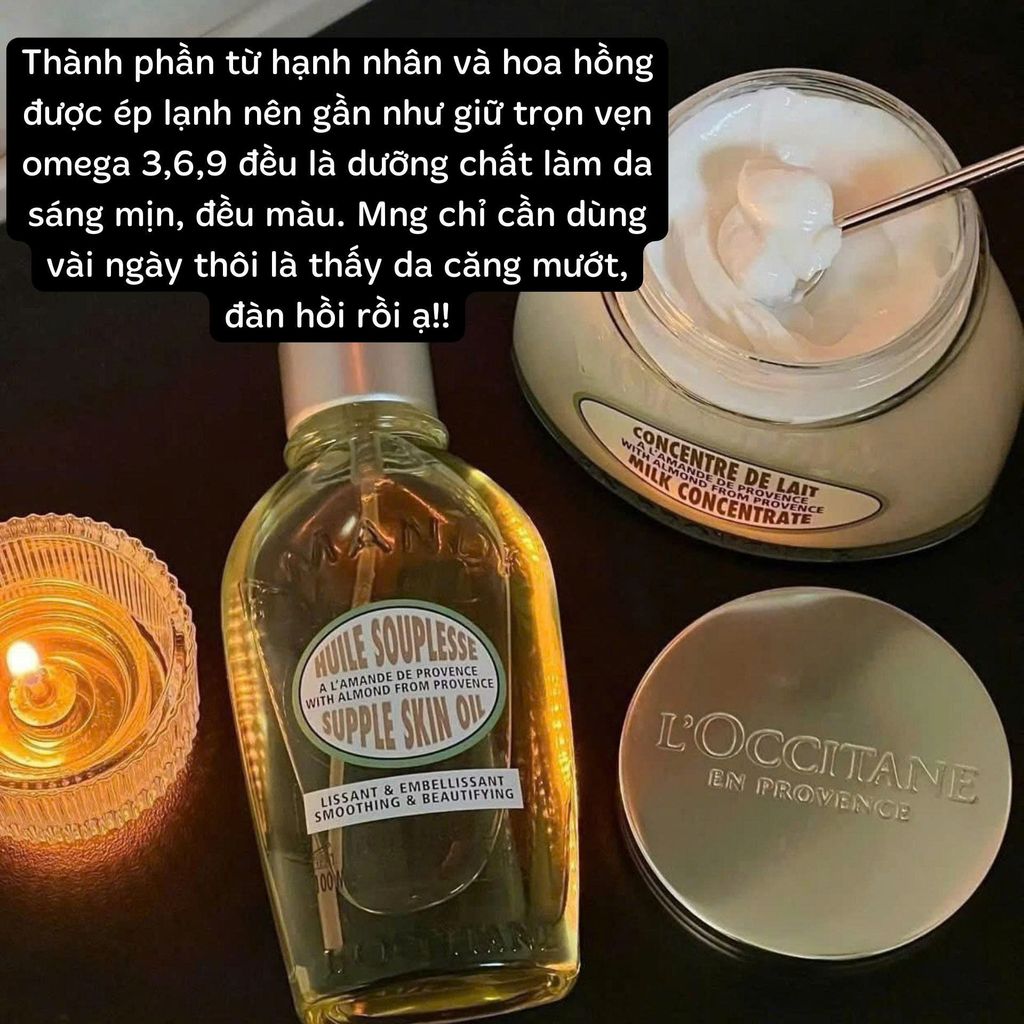 DẦU DƯỠNG HẠNH NHÂN L'OCCITANE ALMOND SUPPLE SKIN OIL 100ML