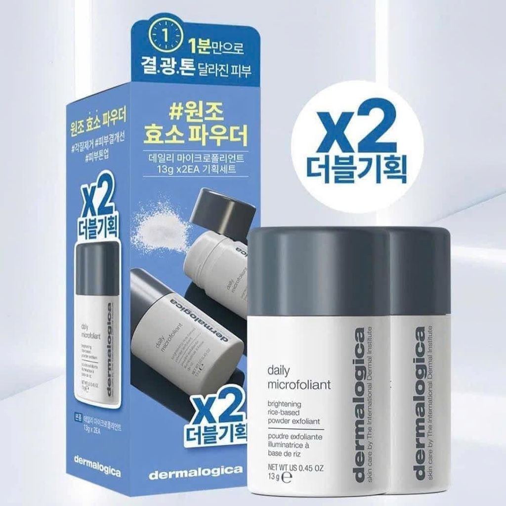 BỘT CÁM GẠO TẨY DA CHẾT TÁI TẠO, SÁNG DA DERMALOGICA DAILY MICROFOLIANT 4gr - 13gr