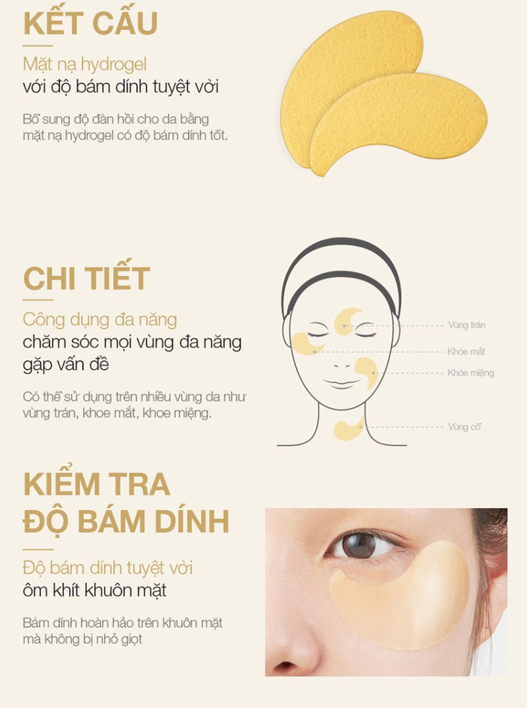 MẶT NẠ MẮT JM SOLUTION PRIME GOLD EYE PATCH