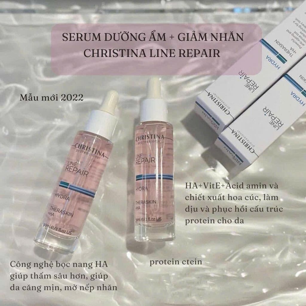 SERUM CẤP NƯỚC TRẺ HOÁ DA CHRISTINA LINE REPAIR THERASKIN + HA CONCENTRATE
