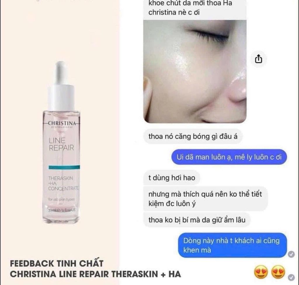 SERUM CẤP NƯỚC TRẺ HOÁ DA CHRISTINA LINE REPAIR THERASKIN + HA CONCENTRATE
