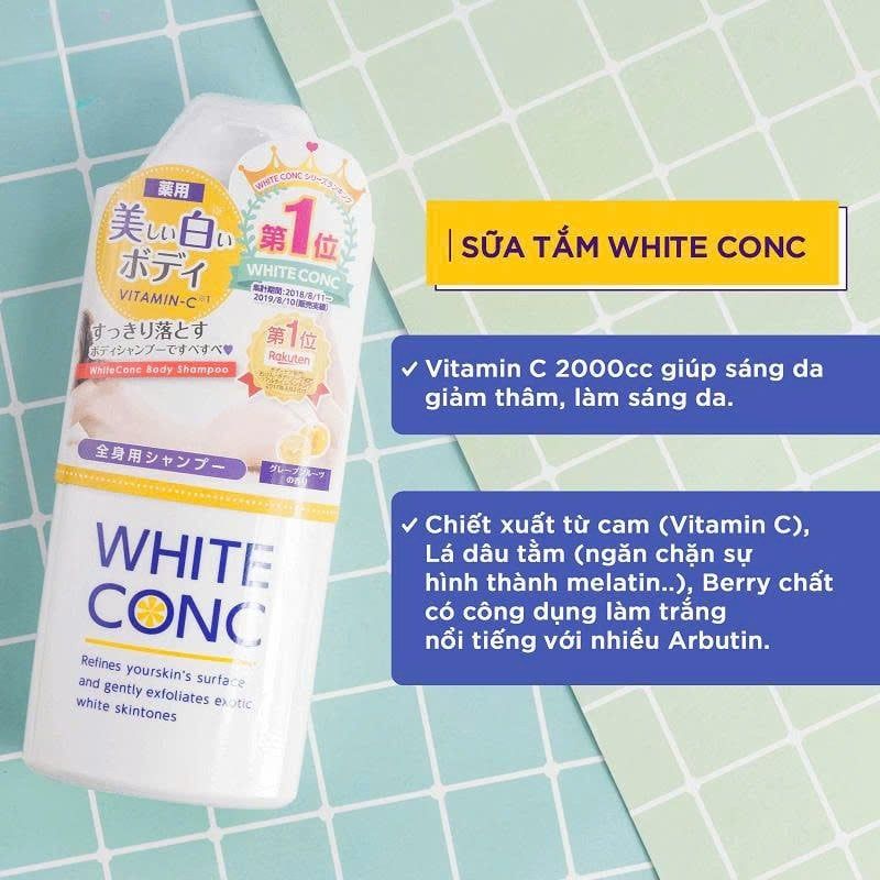 Sữa tắm trắng da White Conc Nhật Bản 150ml