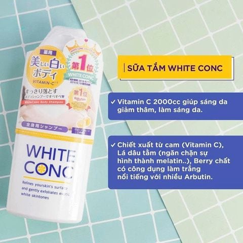 Sữa tắm trắng da White Conc Nhật Bản 150ml