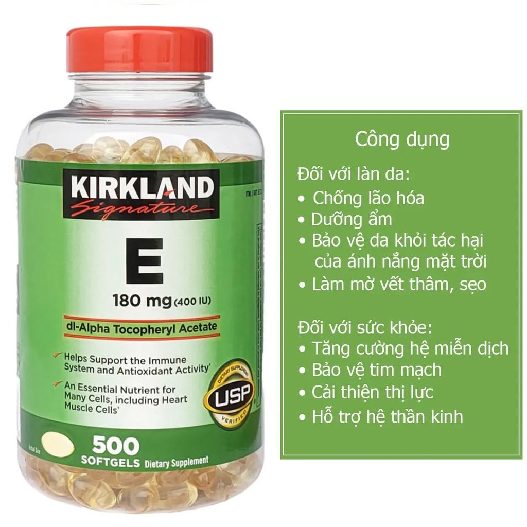 VITAMIN E KIRKLAND 400IU 500 VIÊN