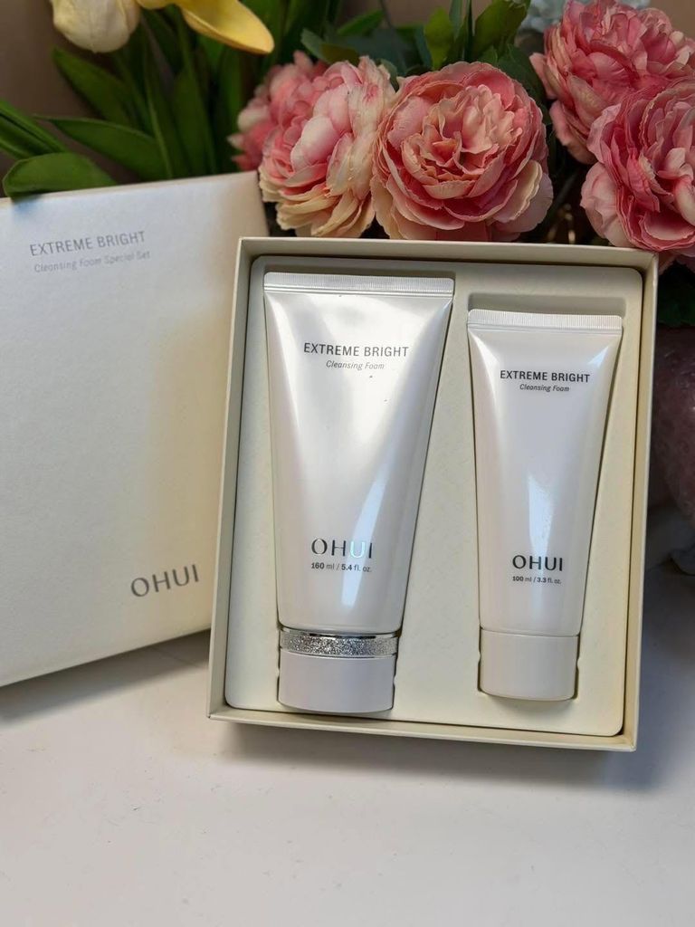 SET SỮA RỬA MẶT OHUI DƯỠNG TRẮNG 160ml + 1 tuýp 100ml