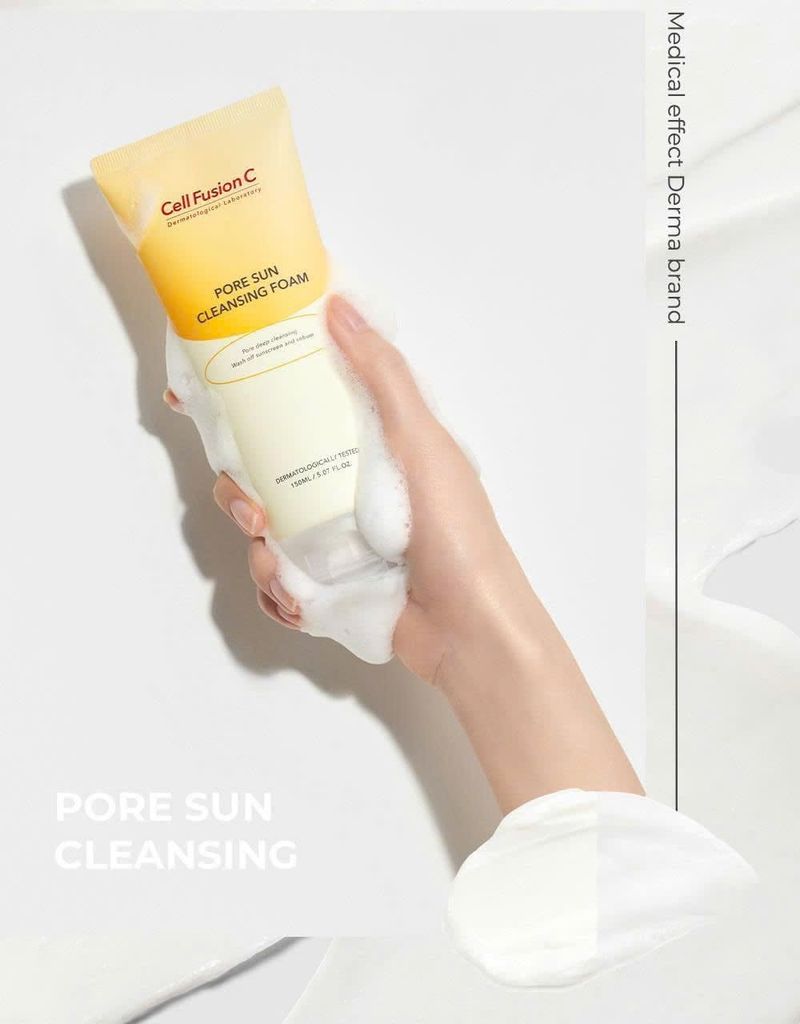 Sữa Rửa Mặt Dưỡng Sáng Cell Fusion C Pore Sun 150ML 01/29