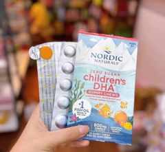Nordic Naturals Zero Sugar Children's DHA Gummy Chews Hộp 30v