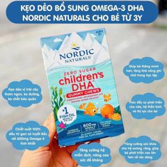 Nordic Naturals Zero Sugar Children's DHA Gummy Chews Hộp 30v